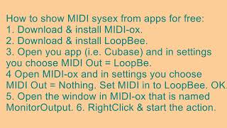 MIDI ox Settings browser [upl. by Nnylyma]