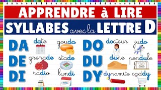 Apprendre à lire  Montessori  Syllabes avec la lettre D  Exercice de lecture français eme [upl. by Aissila514]