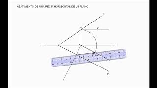 2 ABATIMIENTO DE UNA RECTA HORIZONTAL DE UN PLANO [upl. by Dubenko126]