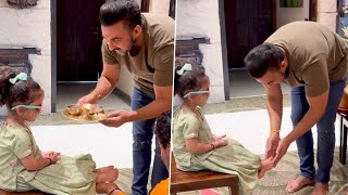 Shilpa Shetty Performs Kanya puja And Raj Kundra Washes Daughter Samishas Feet [upl. by Adimra]