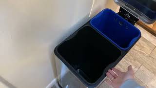 Home Zone Living 13 Gallon Kitchen Trash Can Review Took a Chance on This Dual Trash Bin [upl. by Malchus]