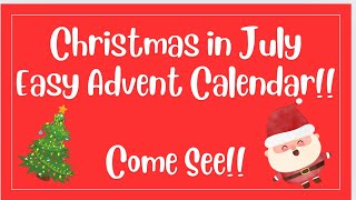 CHRISTMAS IN JULY PROJECT EASY BEGINNER FRIENDLY ADVENT CALENDAR🎅🎄 [upl. by Daph546]