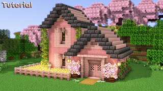 Minecraft 120  Cómo construir una Casa de Cerezo  Cherry Blossom House [upl. by Sibelle]