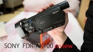 SONY FDRAX100 review [upl. by Ayatal]