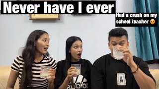 Juicy Never Have I Ever with my Sister and Husband 😱 Varsha Thapa [upl. by Hawker]