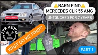 BARN FIND LOW MILEAGE MERCEDES w209 CLK 55 AMG OFF THE ROAD FOR 7 YEARS CAN WE GET IT RUNNING [upl. by Colner]