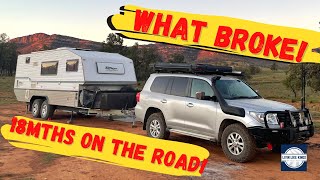 WHAT BROKE 18 mths traveling Australia in our Caravan [upl. by Nywles157]