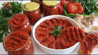 🍅🌶ÖYLE BİR KAHVALTILIK SOS YAPTIM Kİ YAPMAMLA BİTMESİ BİR OLDU😋 KIŞA KALMADI ACILI EZME TARİFİ👌 [upl. by Marino]