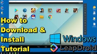 LeapDroid 2018 Android Emulator for Windows  How to Download and Install Tutorial [upl. by Aihsyla406]