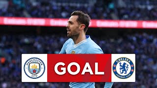 GOAL  Bernardo Silva  Manchester City 10 Chelsea  SemiFinal  Emirates FA Cup 202324 [upl. by Pump655]