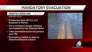 Mandatory evacuation ordered for campground in McDowell County North Carolina [upl. by Neehsar]