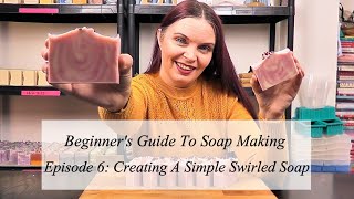 Beginners guide to cold process soap making Episode 7  Creating a simple in the pot swirl in soap [upl. by Ferriter]