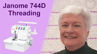 Janome 744D SergerOverlocker  Threading [upl. by Basilio750]