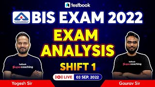 BIS Exam Analysis 2022  3 September 2022 Shift 1  BIS Exam asked Questions  Paper Review [upl. by Elamrej234]