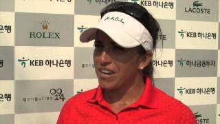 Gerina Piller 1st Round Interview at 2015 LPGA KEB Hana Bank Championship [upl. by Sullecram]