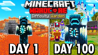 I Survived 100 Days as a WARDEN in Hardcore Minecraft Here’s What Happened [upl. by Som]