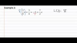 34b Clear Fractions with LCD [upl. by Certie]