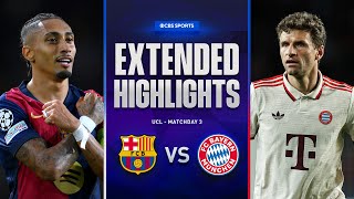 Barcelona vs Bayern Extended Highlights  UCL League Phase MD 3  CBS Sports Golazo [upl. by Zach]