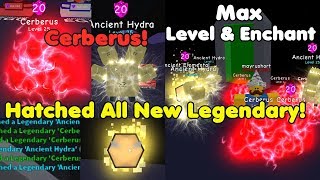 Update Got All New Legendary Pets Cerberus amp Ancient Hydra Max Enchant  Bubble Gum Simulator [upl. by Milton974]