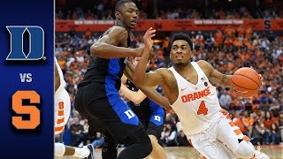 Duke vs Syracuse Mens Basketball Highlights 201617 [upl. by Nwad]