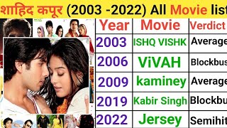 Shahid Kapoor all movie list  Shahid Kapoor hit and flop movie list  Shahid Kapoor movies [upl. by Wollis]