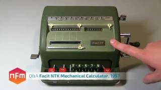 Facit NTK Mechanical Calculator Division by zero decimal markers [upl. by Myrtice529]