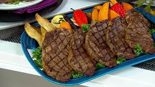 Rastellis 6 or 12 9oz Black Angus Ribeye Steaks on QVC [upl. by Veradia]