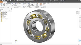 Autodesk Inventor Tutorial Ball Bearing [upl. by Ellek]