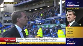 Brendan Rodgers Sacked from Liverpool FC Sky Sports  04102015 [upl. by Adiasteb]