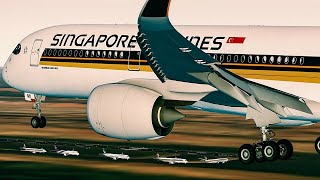 Infinite Flight NEW Airbus A350 First flight Singapore  Kuala Lumpur [upl. by Phillip]