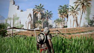 Thebes in Ancient Egypt  AC Origins Walking Tour  4K Max Graphics  ReShade Graphic Mod [upl. by Grosberg]