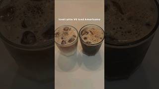 Iced Latte VS Iced Americano shorts coffeelover howtomake espresso coffee [upl. by Ilise738]