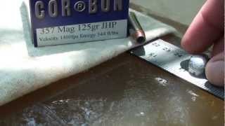 357 Magnum COR BON 125gr Ballistic Gel Test [upl. by Ecnarretal]