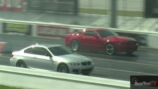 2013 Boss 302 vs Tuned 335 is DCT  14 Mile Drag Race Video Road Test TV ® [upl. by Modnarb]