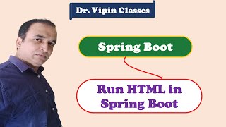 Spring Boot to Display HTML File 2  Dr Vipin Classess [upl. by Kettie]