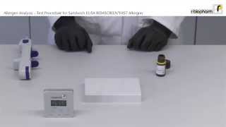 Allergen Analysis Test Procedure for the Sandwich ELISA RIDASCREEN FAST Allergen Video 7 [upl. by Hamehseer]