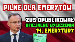 ⚡️PILNE DLA EMERYTÓW 14 emerytura 2024  tabela netto ZUS przedstawił oficjalne wyliczenia [upl. by Aneeh722]