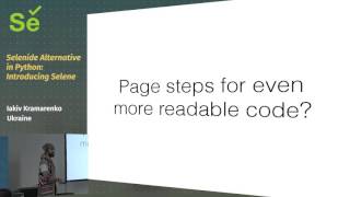 Selenide Alternative in Python Introducing Selene Iakiv Kramarenko Ukraine [upl. by Kir]