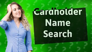 How do I find my cardholder name on my Visa gift card [upl. by Namron]