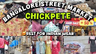 Chickpete Street Market😍Bangalore Cheapest Street shopping 🛍️  2024 [upl. by Mij820]