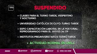 ACTIVIDADES SUSPENDIDAS POR EL ZONDA EN SAN JUAN [upl. by Apul]