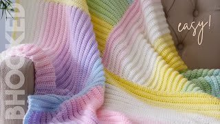 EASY Crochet Baby Blanket Perfect For Beginners [upl. by Frederiksen]