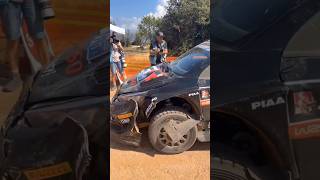 SOgier in angry Mode and hit JSolans after Crash wrc ogier rallycar crash [upl. by Carroll]