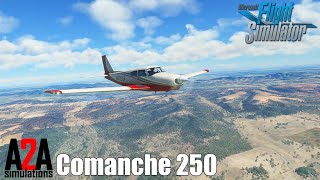 FLIGHT SIMULATOR  Family Adventure from ViseuPortugal to MálagaSpain  A2A Comanche 250  PART1 [upl. by Bedelia]