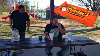 1lb Reeses Challenge Faster than Matt Stonie [upl. by Mosnar729]