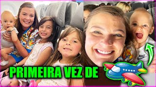 PRIMEIRA VIAGEM DE AVIÃO DO BEBÊ GABRIEL ✈️ 😱 JÉSSICA GODAR LAURINHA E HELENA E GABRIEL [upl. by Cerellia]