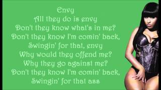 Nicki Minaj  Envy Lyrics Video [upl. by Ardnod]