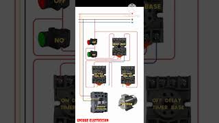 ON delay Off delay timer with contactor connection [upl. by Alysoun]