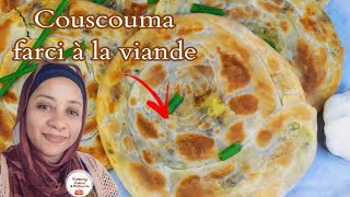 Couscouma farci à la viande hachée  Une revisite gourmande [upl. by Arahsit]