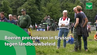 Boeren protesteren in Brussel tegen landbouwbeleid [upl. by Inoj]